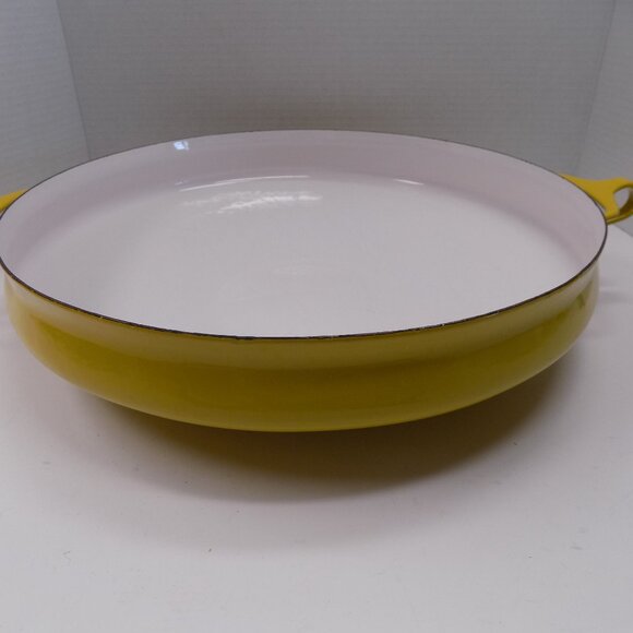 VTG Dansk IHQ Paella Pan 15" Enameled Steel Kobenstyle Jens Quistgaard MCM Franc - Picture 12 of 12